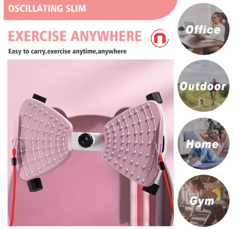 Waist Twisting Exercise Board with Resistance Bands 💖🔥🏋️‍♀️