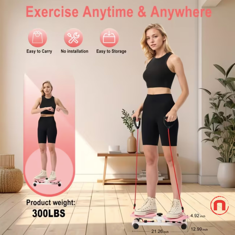 Waist Twisting Exercise Board with Resistance Bands 💖🔥🏋️‍♀️