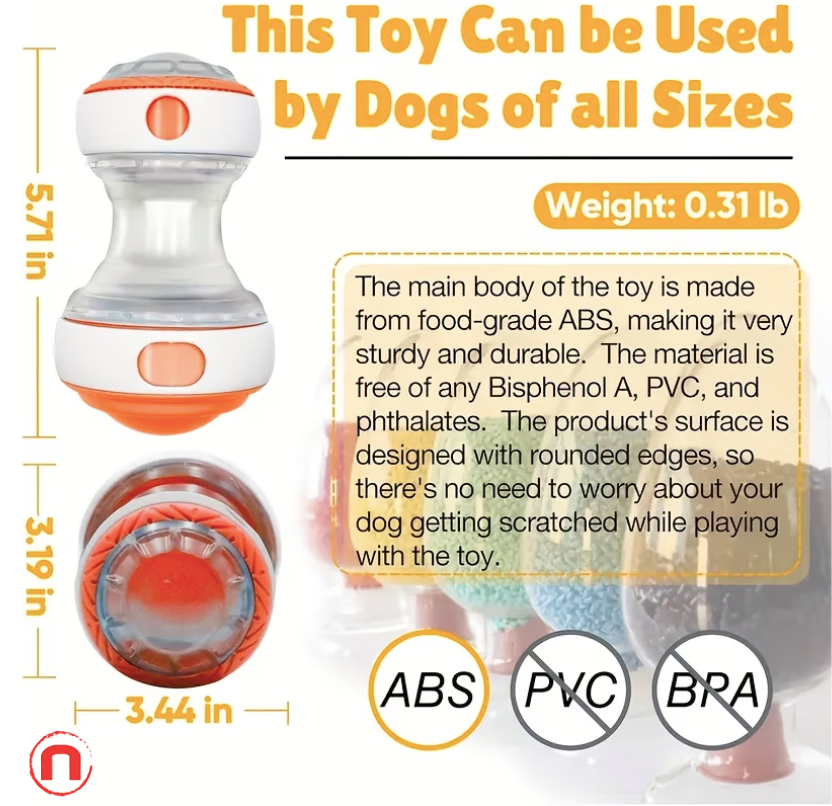 Interactive Dog Treat Dispensing Toy 🐶🧡🦴
