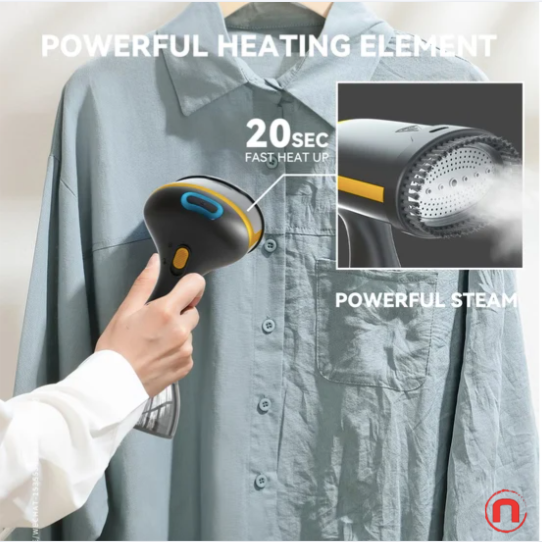 1100W Handheld Garment Steamer – Fast Heat-Up & Powerful Wrinkle Removal ✨👔🔥