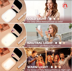 Portable LED Makeup Mirror with Magnification &amp; Rechargeable Battery ✨💄🪞