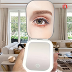 Portable LED Makeup Mirror with Magnification &amp; Rechargeable Battery ✨💄🪞