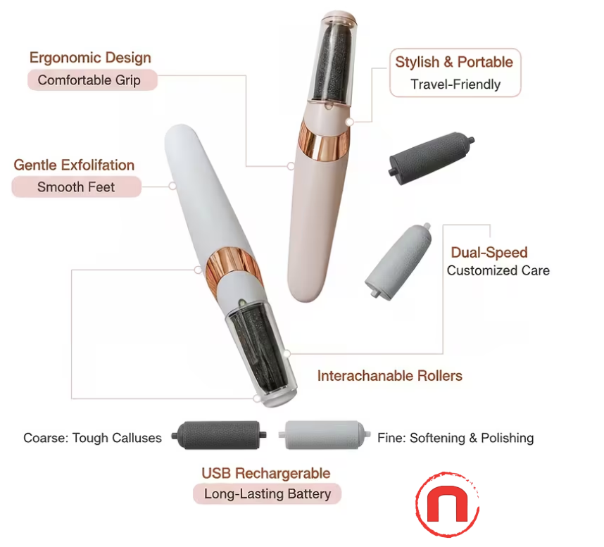 USB Rechargeable Electric Foot File 👣