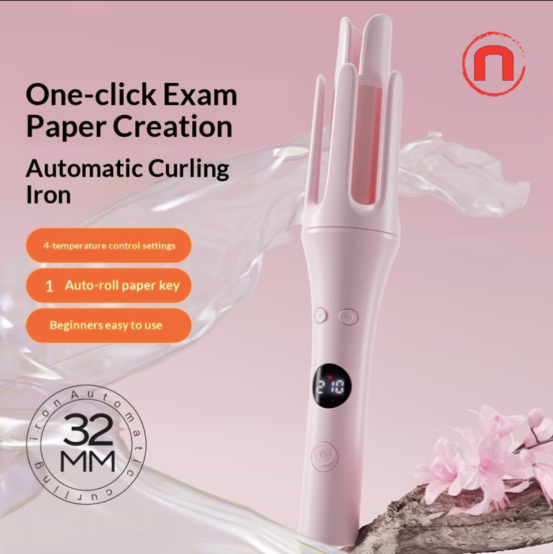 💇‍♀️✨ 32mm Automatic Rotating Hair Curler & Waver ✨💇‍♀️