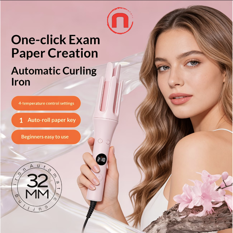 💇‍♀️✨ 32mm Automatic Rotating Hair Curler & Waver ✨💇‍♀️
