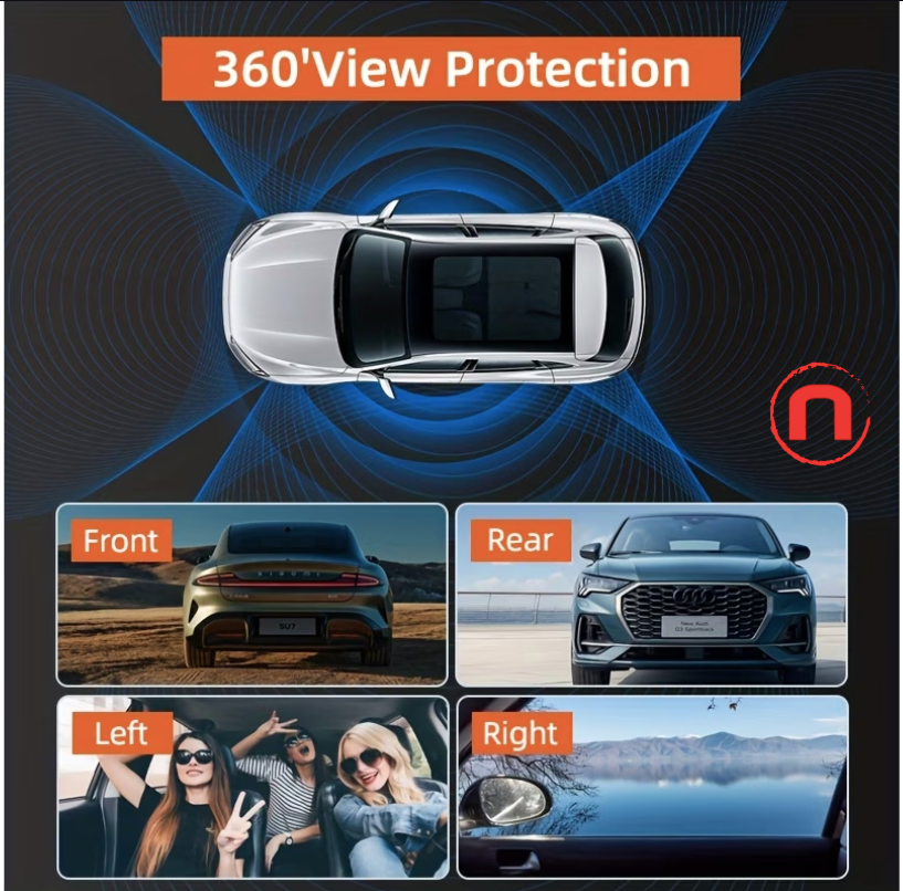 🚗📹 360° 4-Channel Dash Cam System | Full Vehicle Security 🛡️