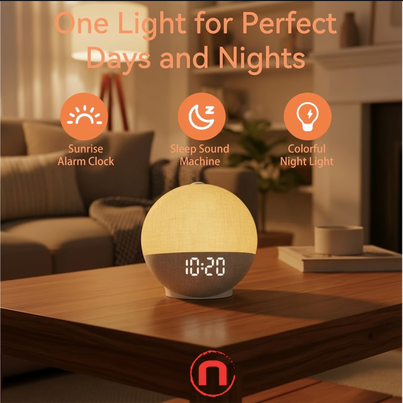 🌅✨ Sunrise Alarm Clock & Sleep Sound Machine ✨ Wake-Up Light 😴