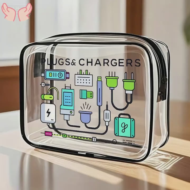 Bolso tote transparente casual para hombres y mujeres