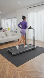 1 alfombrilla de correr negra grande plegable