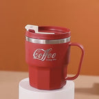 Taza de Café de Acero Inoxidable de Doble Aislamiento con Tapa