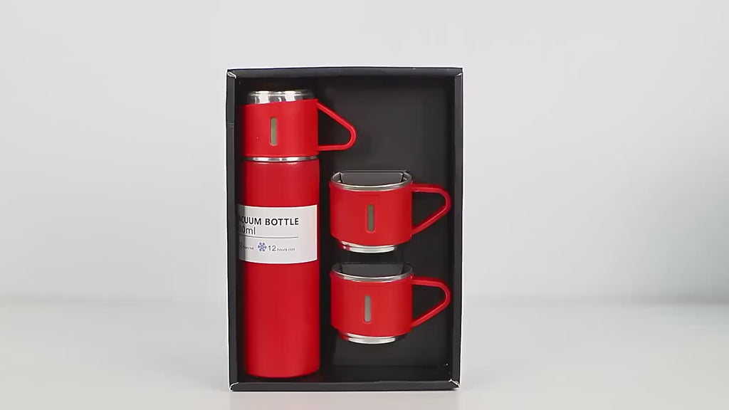 4-Piece Gift Set: Stainless Steel Insulated Water Bottle and Tumblers