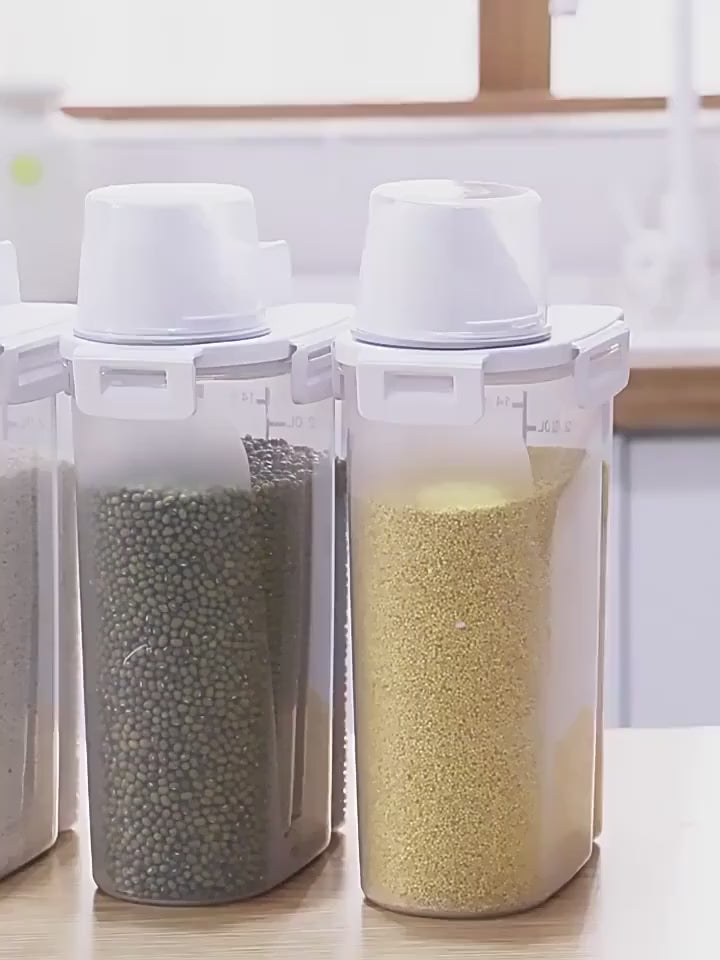 4-piece dry grain storage container