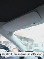 Espejo LED de visera recargable