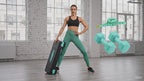 Aerobic stepper set with adjustable height, 2 dumbbells, and measuring tape.