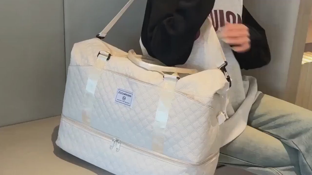 Juego de bolsas de viaje HengAi X de 4 piezas con compartimento para zapatos