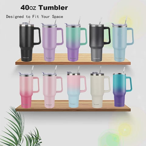 Vaso reutilizable de acero inoxidable con aislamiento al vacío