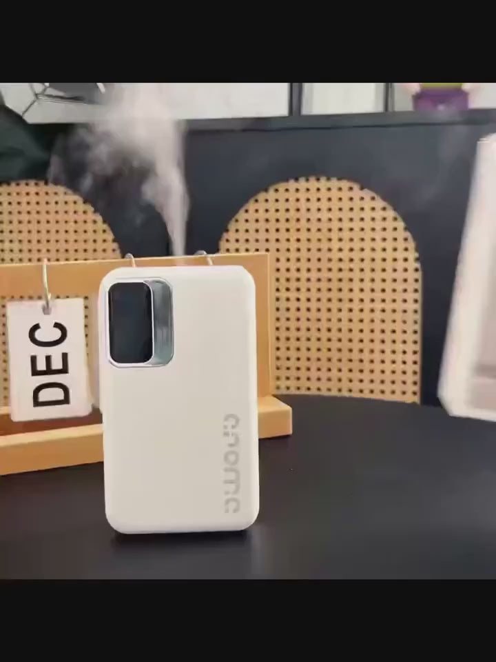 Difusor de Aroma Inteligente 2 en 1, Desodorizante Recargable con Temporizador, USB y Batería 1800mAh