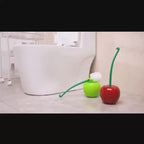 Creative Cherry-Shaped Toilet Brush with Holder