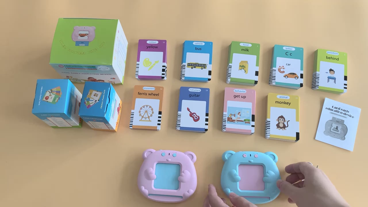 ️ 112 Cards 224 Words Pocket English Voice Flash Cards – Interactive Learning Toy for Kids