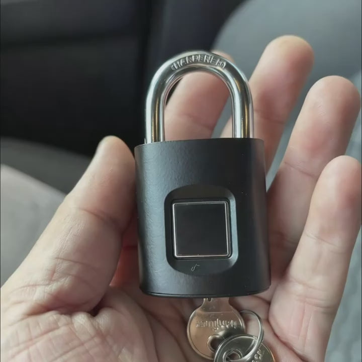 Candado inteligente con huella dactilar – Desbloqueo en 1 segundo, recargable e impermeable