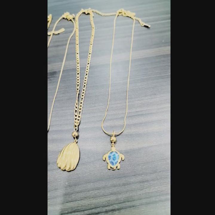 Set of 9 stainless steel necklaces