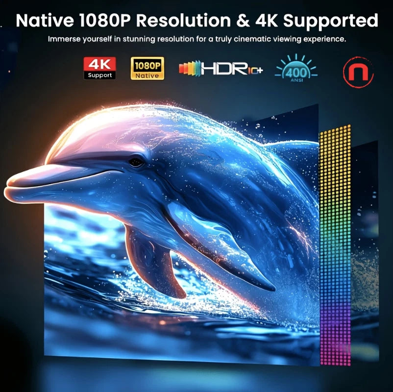 4K Ultra HD Wireless Projector 🎬✨📽️